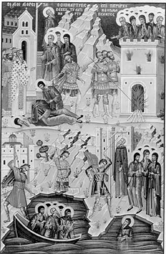 Атонски преподобномъченици, пострадали от римокатолиците в XIII в.